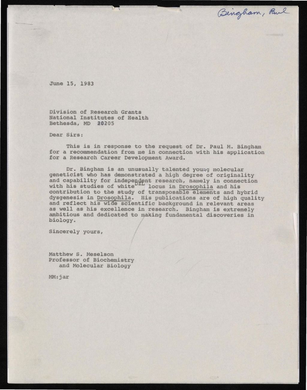 Miniature of Bingham, Paul, 1975 - 1983