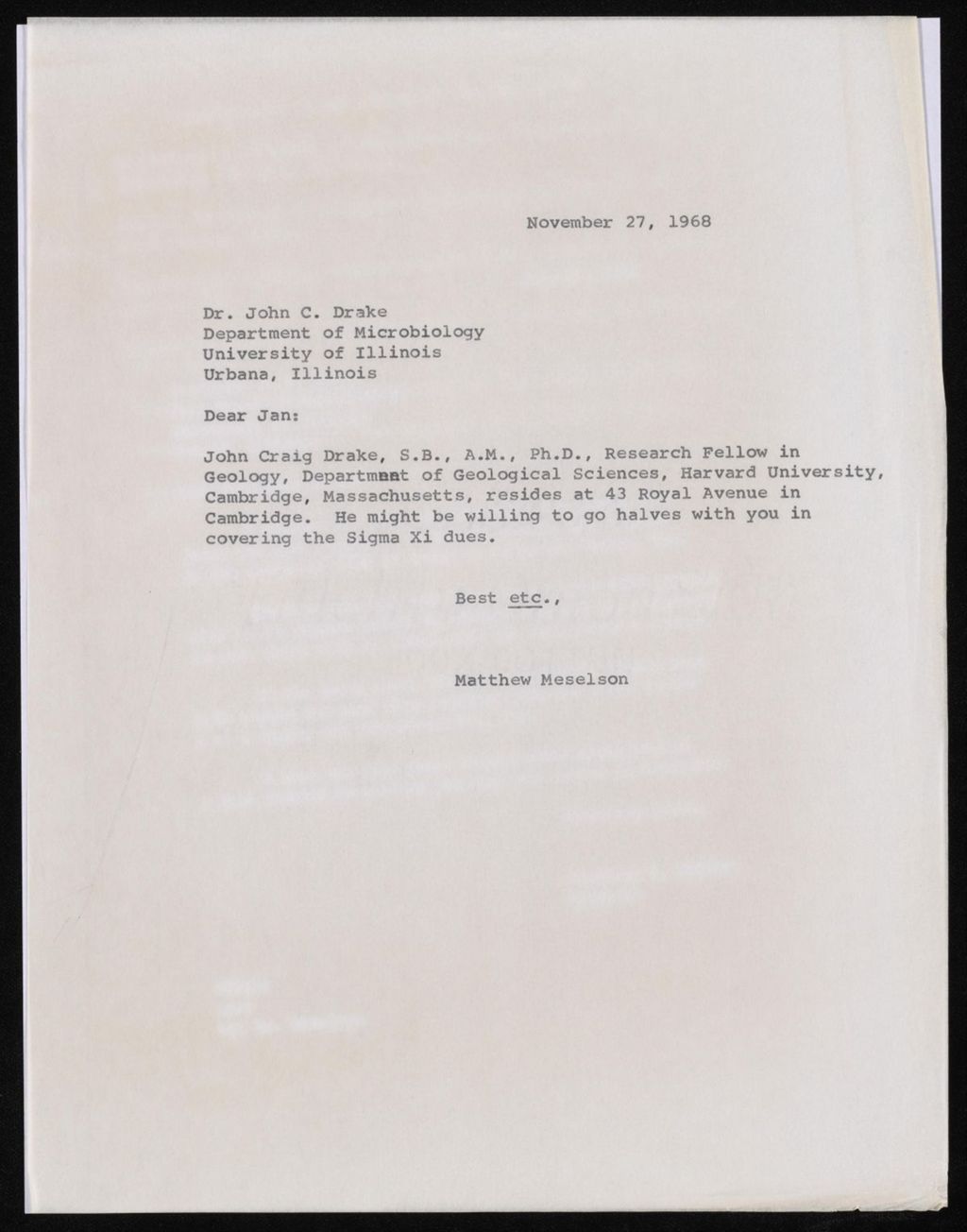 Miniature of Drake, Jan, 1958 - 1968