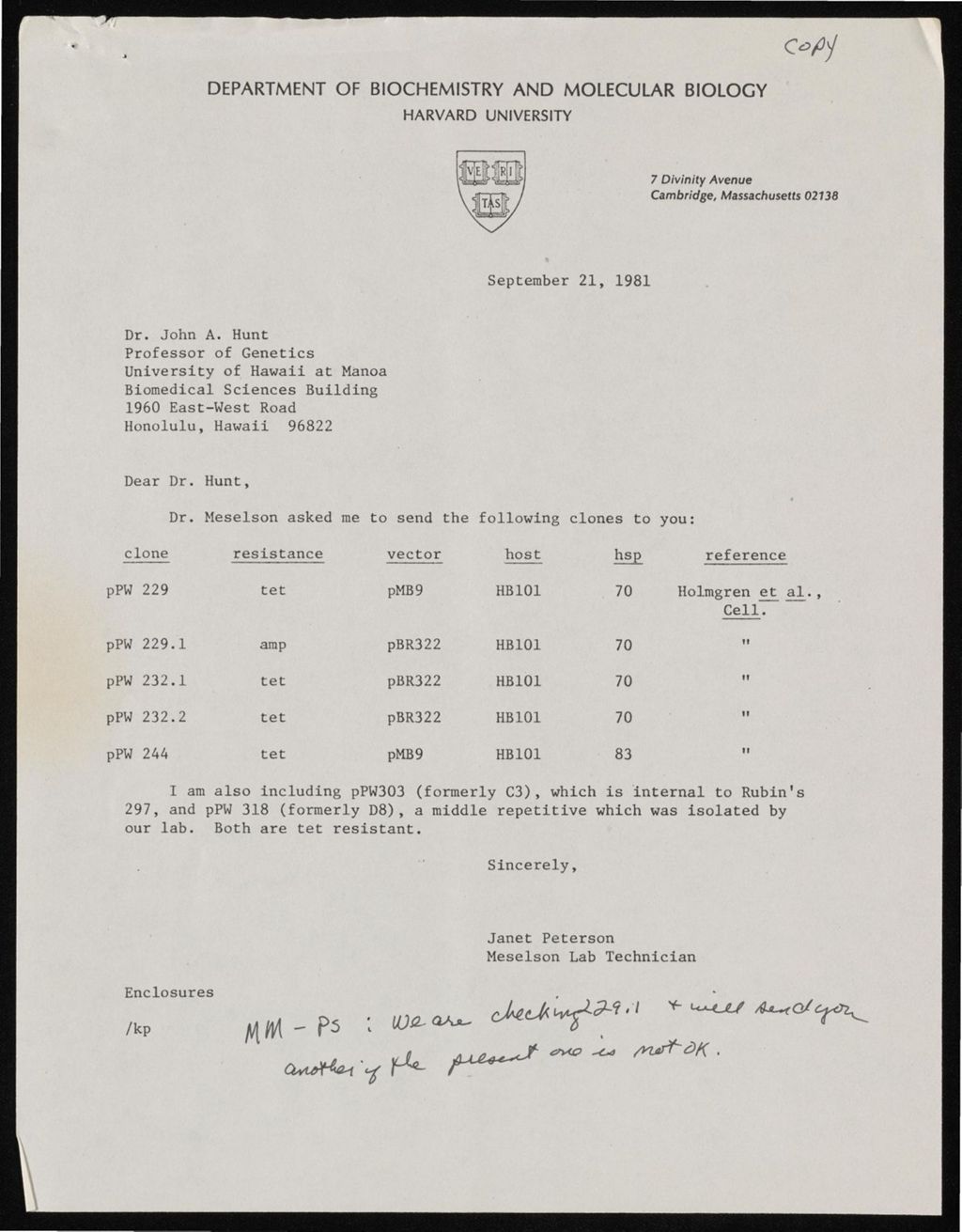 Miniature of Plasmid Requests (3 of 4), 1977 - 1986