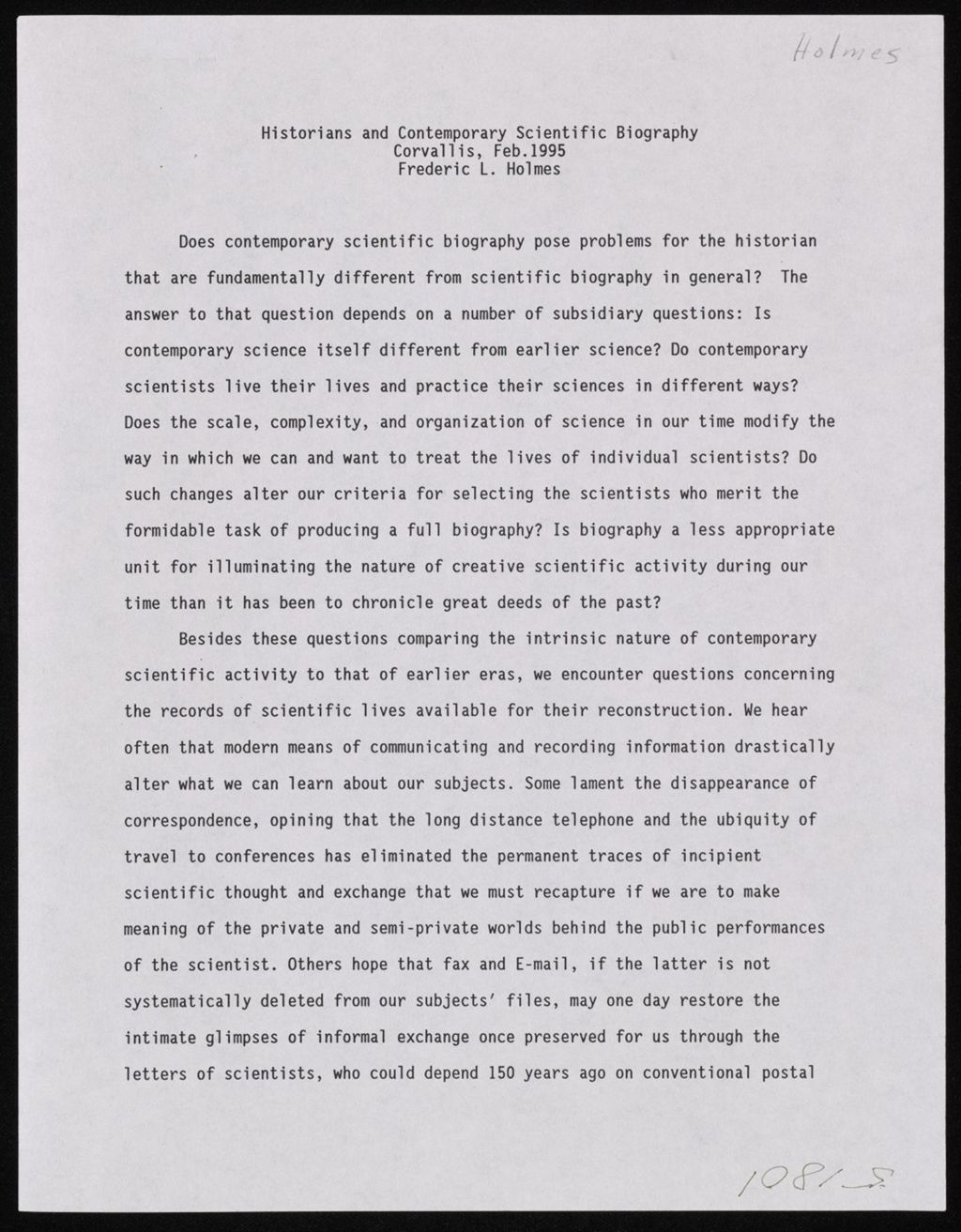 Miniature of Drafts: Prologue and Chapter 1, 1993 - 1995