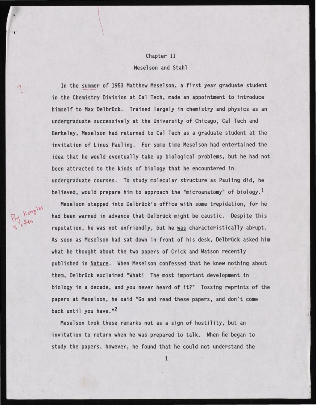 Miniature of Drafts: Chapter 2-4, 1993 - 1995