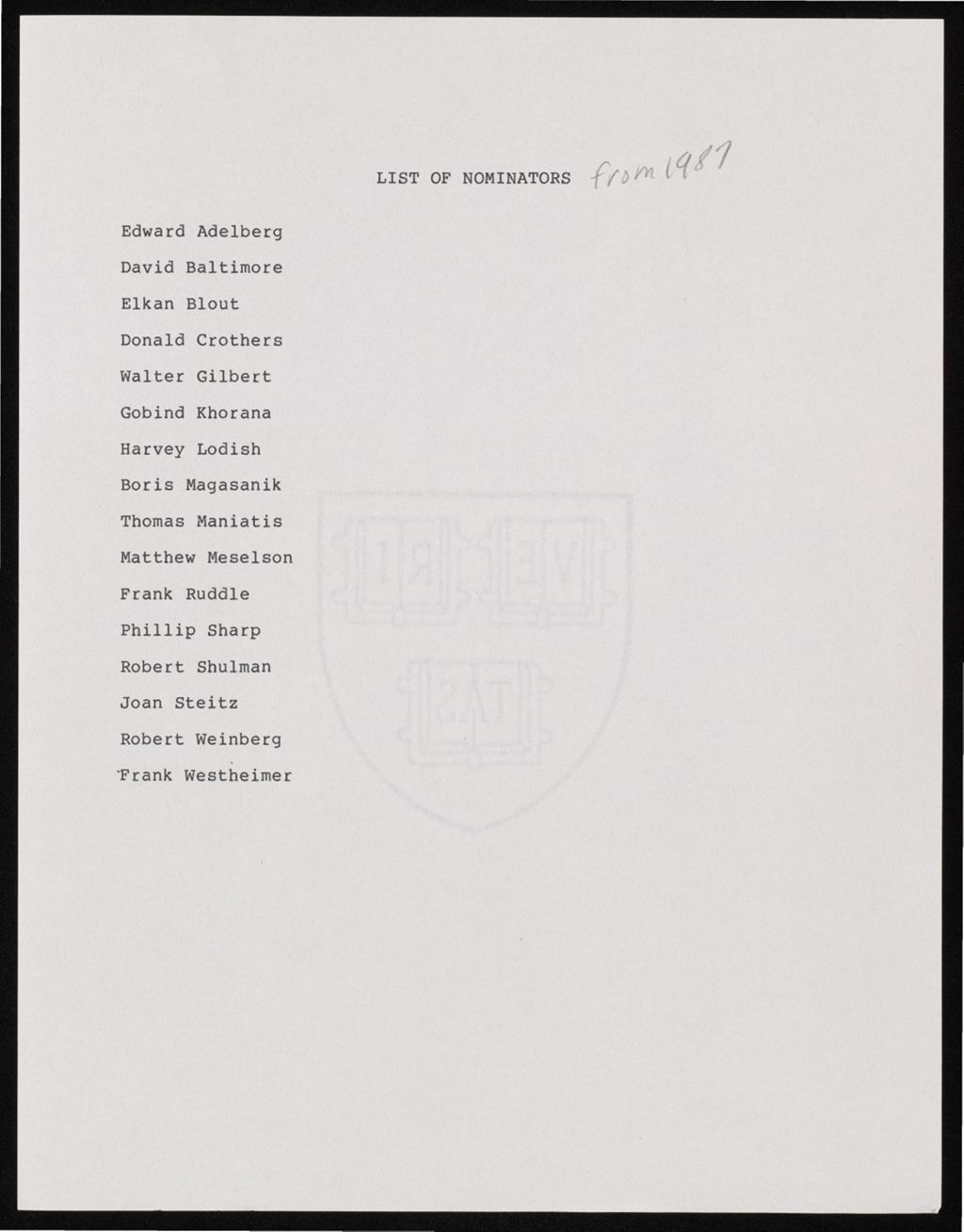 Miniature of Altman, Sidney, 1971 - 1987